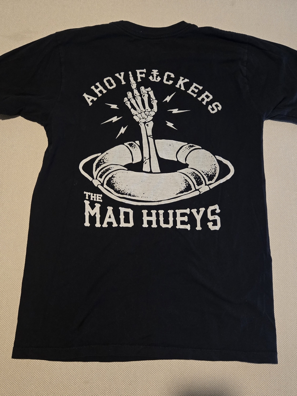 The Mad Hueys Men's Small Black T-Shirt Ahoy F*ckers